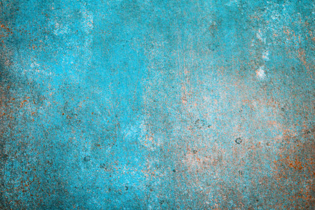 Blue Grunge Rough Rusty Surface Background. Abstract Texture Suitable for Backdrop, Wallpaper, or Decorative Design