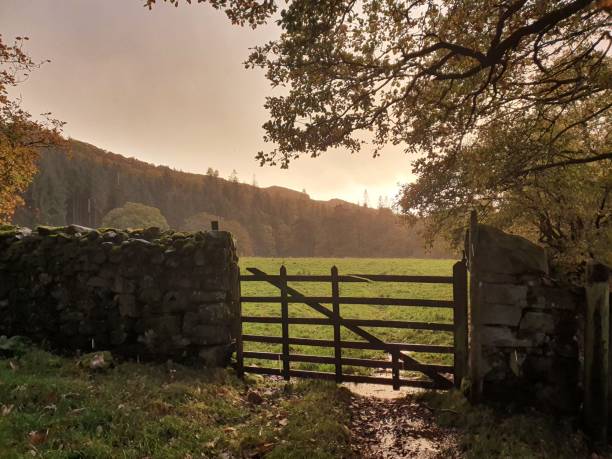 istock Beautiful sunset views in lake district. 1282631452