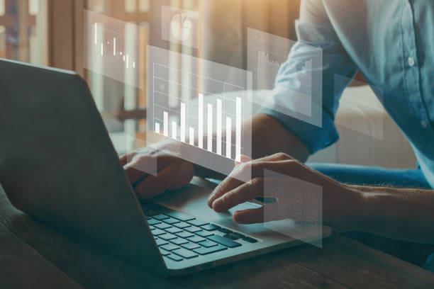 big data analytics, business intelligence concept. - spionage en toezicht stockfoto's en -beelden