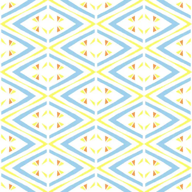 Vector illustration of Summer tribal pattern vector seamless. Colorful ornament texture. Bright background print