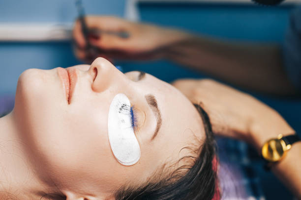 istock Professional eyelash extensions 1282640712