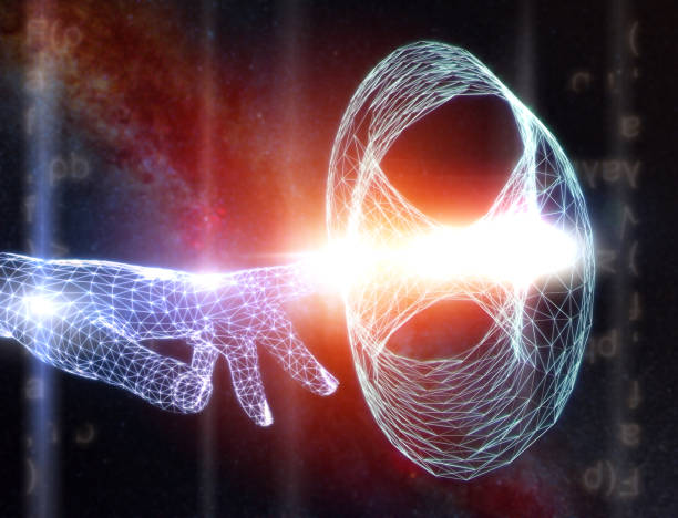 istock Concept of crossing the space-time barrier 1282643525