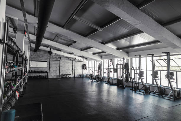 istock Unoccupied Modern Open Plan Gym 1282647816
