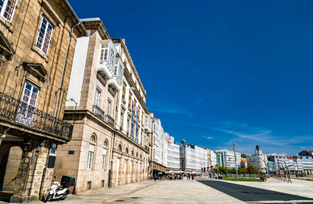 istock Traditional architecture in A Coruna, Spain 1282651792