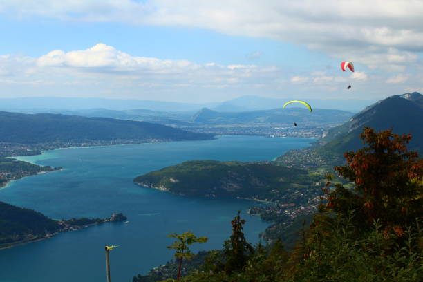 Paragliding over Lake Annecy