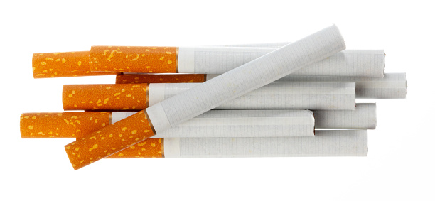 Cigarettes with clipping path
