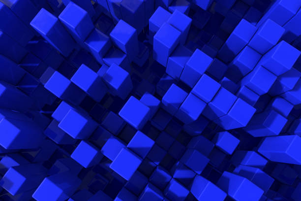 istock Abstract Blue Cubes 1282654148