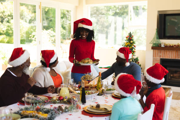 istock Multigeneration family having christmas dinner together 1282660005