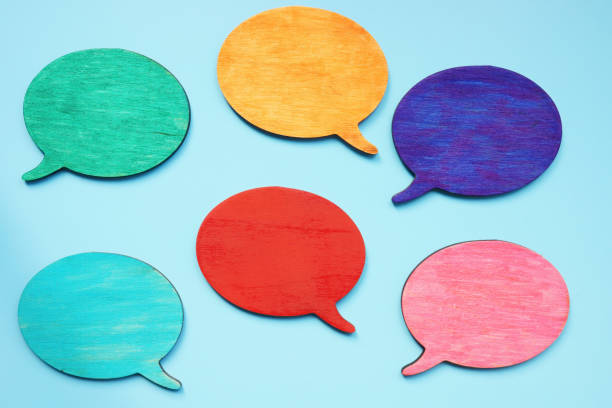 istock Colorful quote bubbles. Linguistic diversity and multi language concept. 1282660880