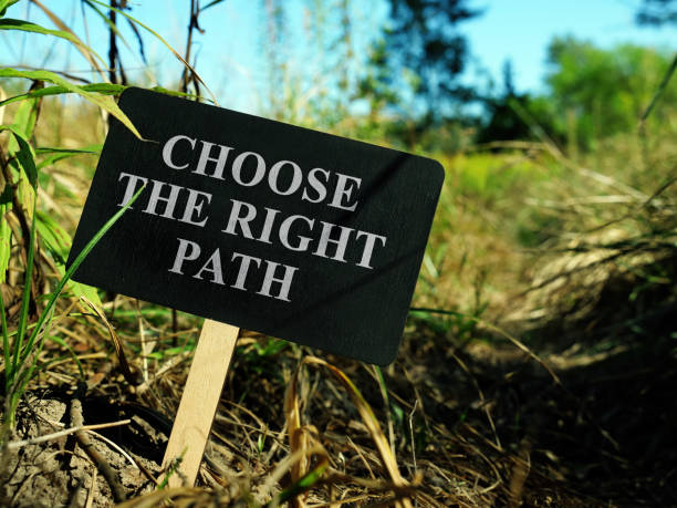 istock Choose the right path sing on the way. 1282660905