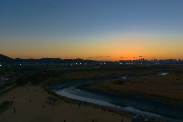 istock Sunset with river 1282666268