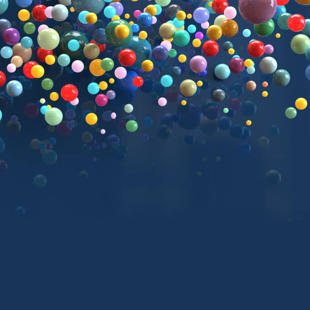istock Abstract background with 3d spheres falling from above. Happy new year concept banner. 1282668669