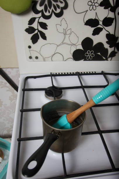 istock The man is making marshmallow syrup. Cooking sweets during a pandemic. 1282670159