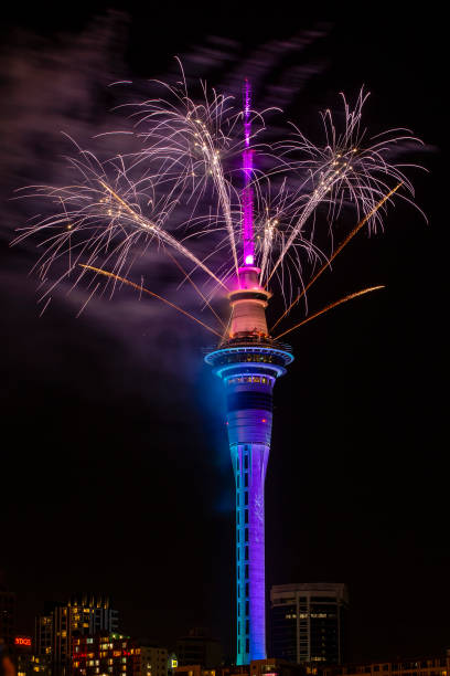 istock Fireworks at Auckland New Year's Eve celebration 1282673668