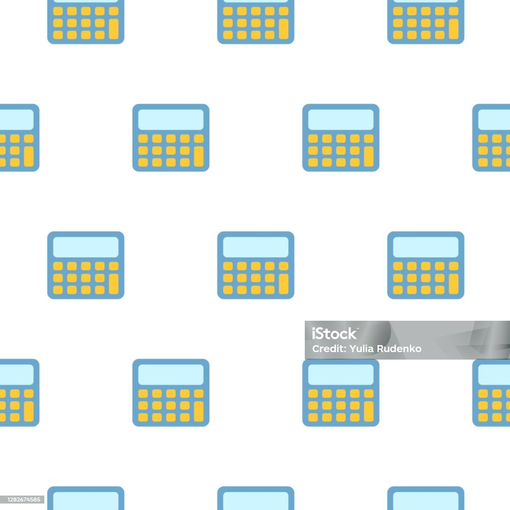 Pattern Of The Illustration Of The Calculator Vector Illustration On A ...