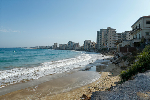 Beachfront in Varosha in Famagusta, Cyprus