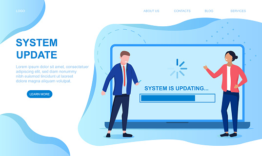 System Update Concept Stock Illustration - Download Image Now ...