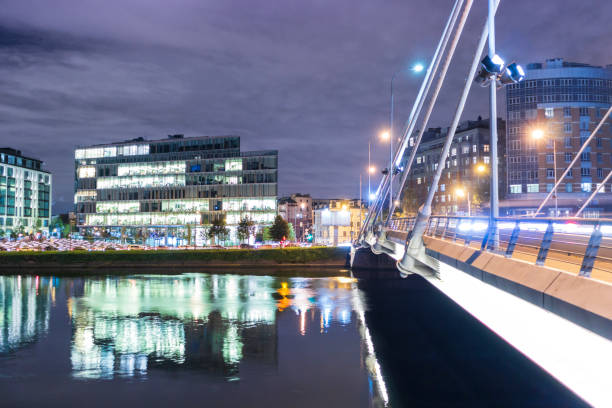 istock Business District Landscape Bridge and Office Building corporate modern 1282678862
