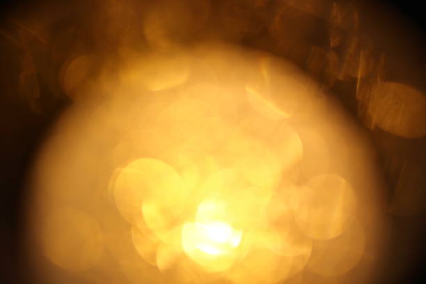 istock Golden bokeh background material on black background 1282683482