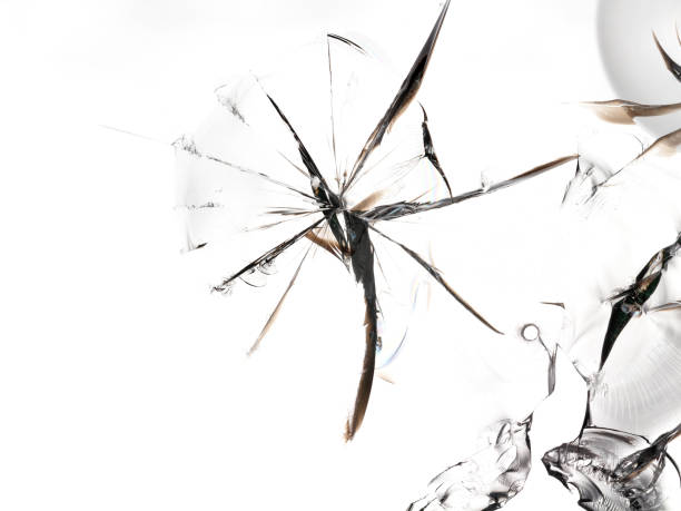 istock Cracked glass texture. Broken window concept. Close up. 1282690436
