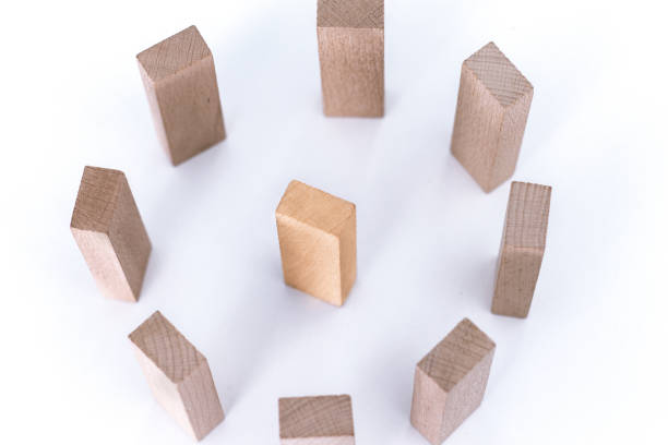 istock Wood block stacking community and business success 1282690539