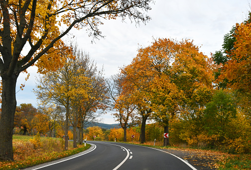 German road in October