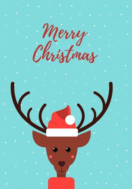 istock Christmas deer Vector illustration in cartoon style 1282694336