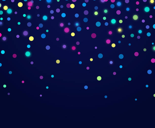 ilustrações de stock, clip art, desenhos animados e ícones de sparkle confetti glow festive abstract background - christmas backgrounds holiday focus on background