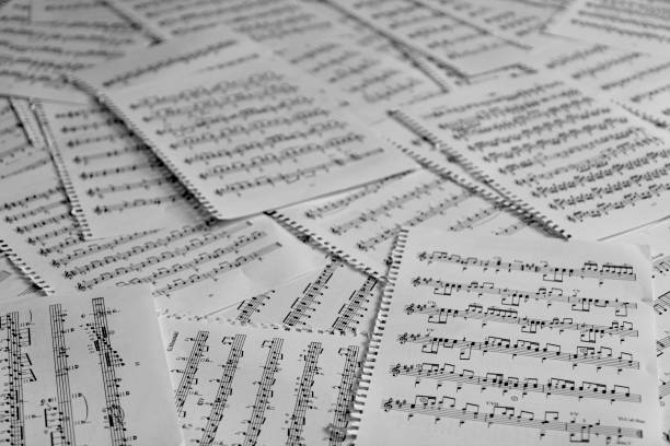 Close-Up of musical notes on paper.