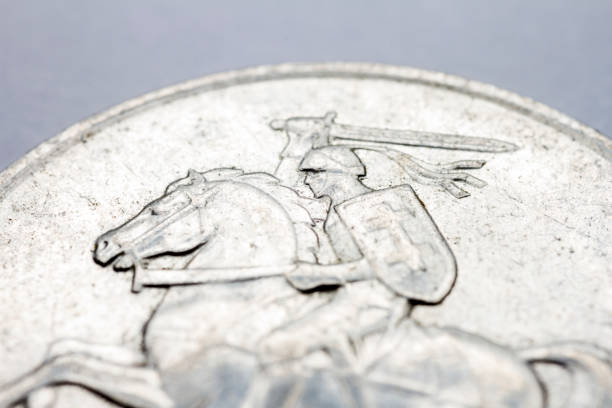 istock Obsolete Lithuanian 5 cent coin macro detail 1282701306