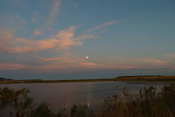 istock Sunset over pitillas Lagoon in Spain 1282705814