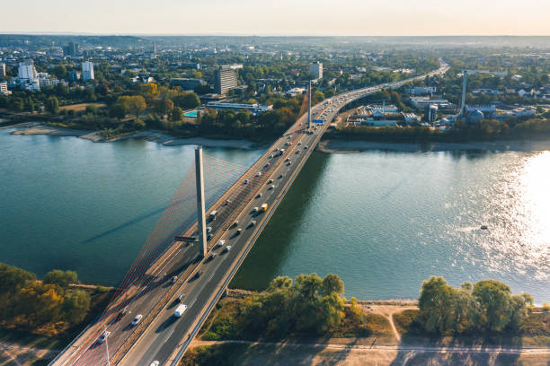 istock rush hour traffic on modern brige over Rhine river 1282706312