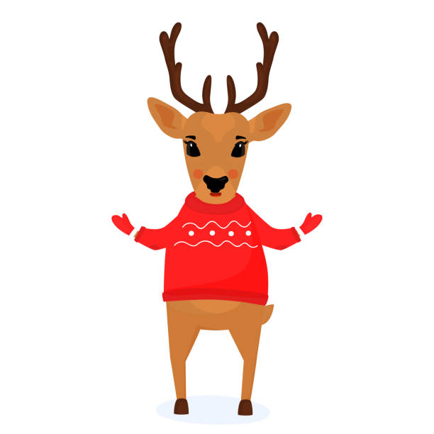 Ilustración de Un Personaje De Dibujos Animados De Navidad De Renos Con Un Jersey y más Vectores Libres de Derechos de Reno - Mamífero - iStock Ilustración de Un Personaje De Dibujos Animados De Navidad De Renos Con Un Jersey y más Vectores Libres de Derechos de Reno - Mamífero - iStock
