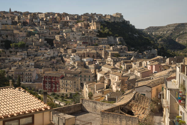 istock Tiled roofs of ancient houses 1282711006