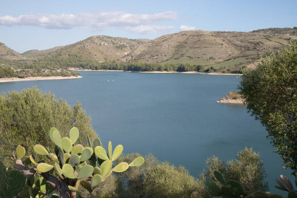 istock wonderful view of the Sicilian artificial lake 1282711121