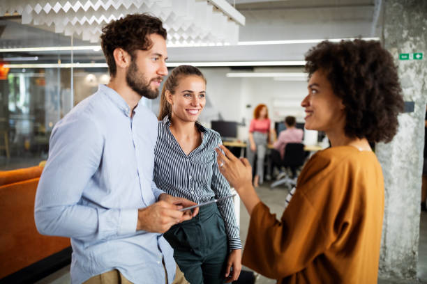 istock Group of business people collaborating on project in office 1282723298