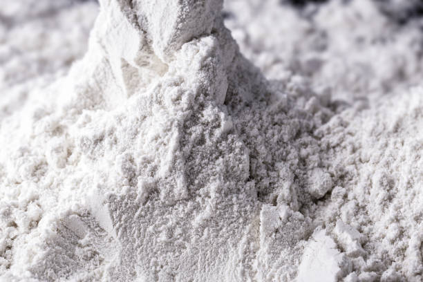 istock Titanium dioxide (TiO2) powder for cosmetics, isolated black background 1282726726