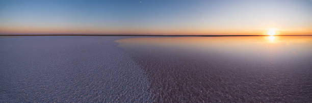 istock Sunset Genichesk pink  salty lake, Ukraine 1282732611