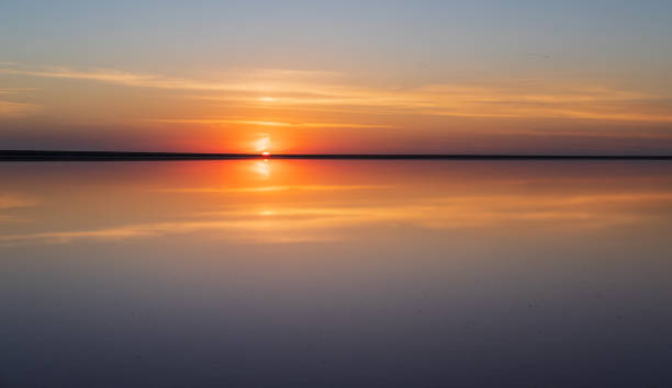 istock Sunset Genichesk pink  salty lake, Ukraine 1282732774