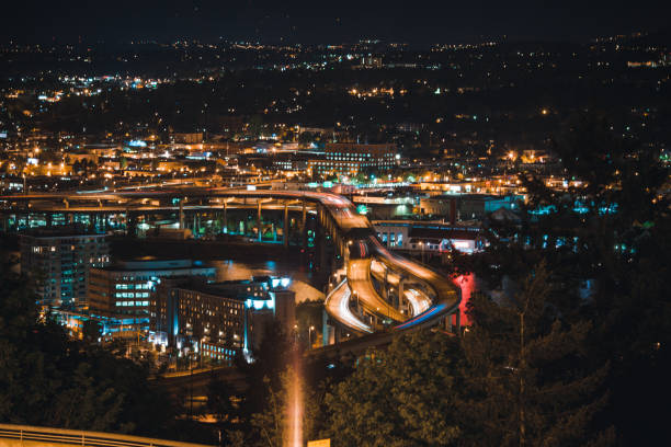 istock Busy Evening Traffic at Night 1282736542