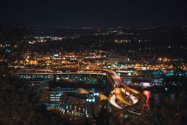 istock Busy Evening Traffic at Night 1282736555