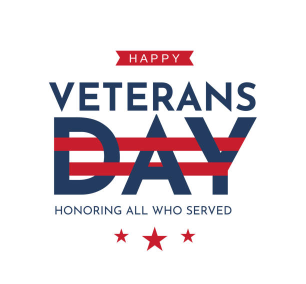 Happy Veterans Day poster. Vector illustration. EPS10