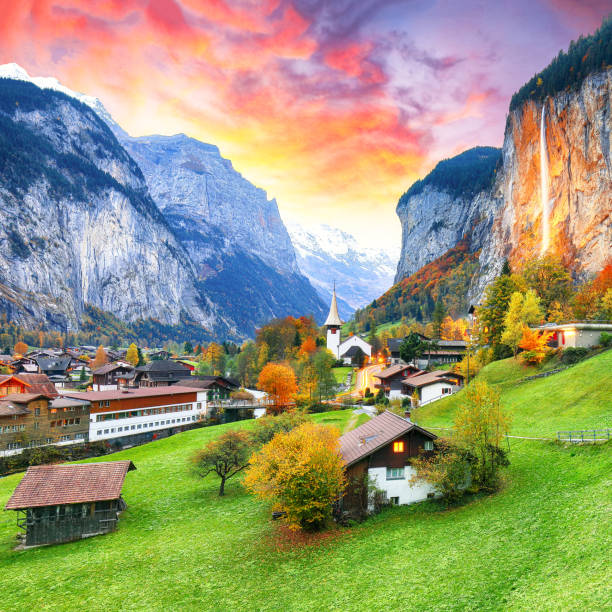 istock alpine village Lauterbrunnen 1282744909
