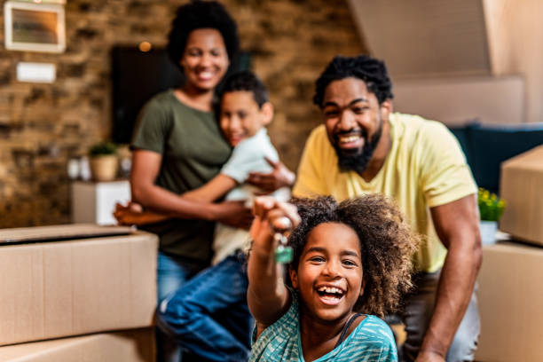 istock New happy family just moved in! 1282745556