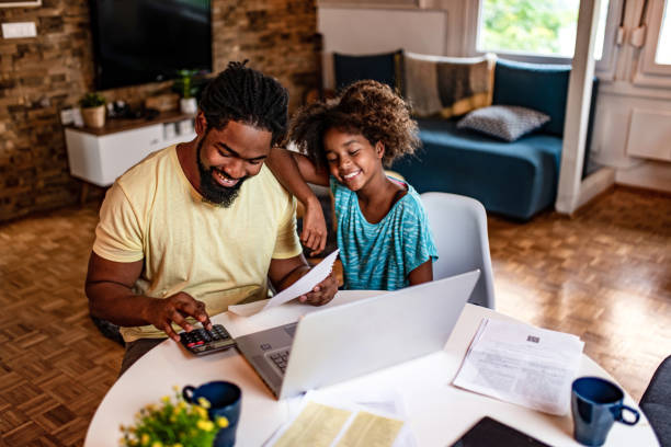 istock Happy father working with his daughter supporting him. 1282746907