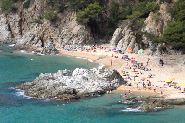 istock overlooking the beach at Playa Cala Sa Boadella 1282752379