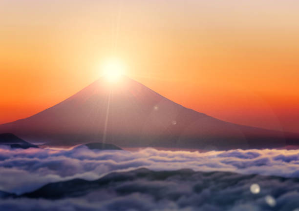 Mt. Fuji and sunrise in Japan