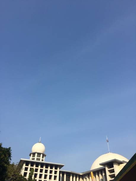 istock mosque with magnificent architecture with and blue sky 1282757680