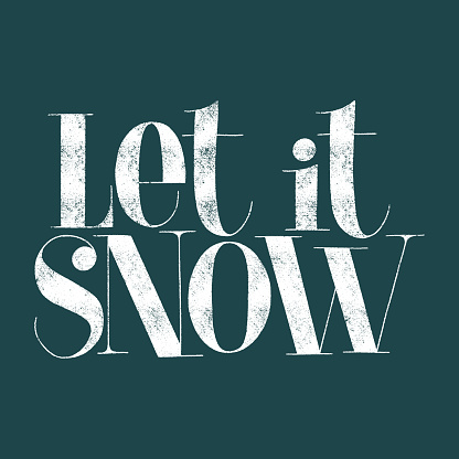 Let it snow hand drawn lettering quote for Christmas time. Text for social media, print, t-shirt, card, poster, promotional gift, landing page, web design elements. Vector lettering typography.