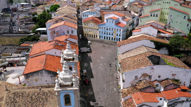 Aerial view to Salvador city downtown, Bahia, Brazil